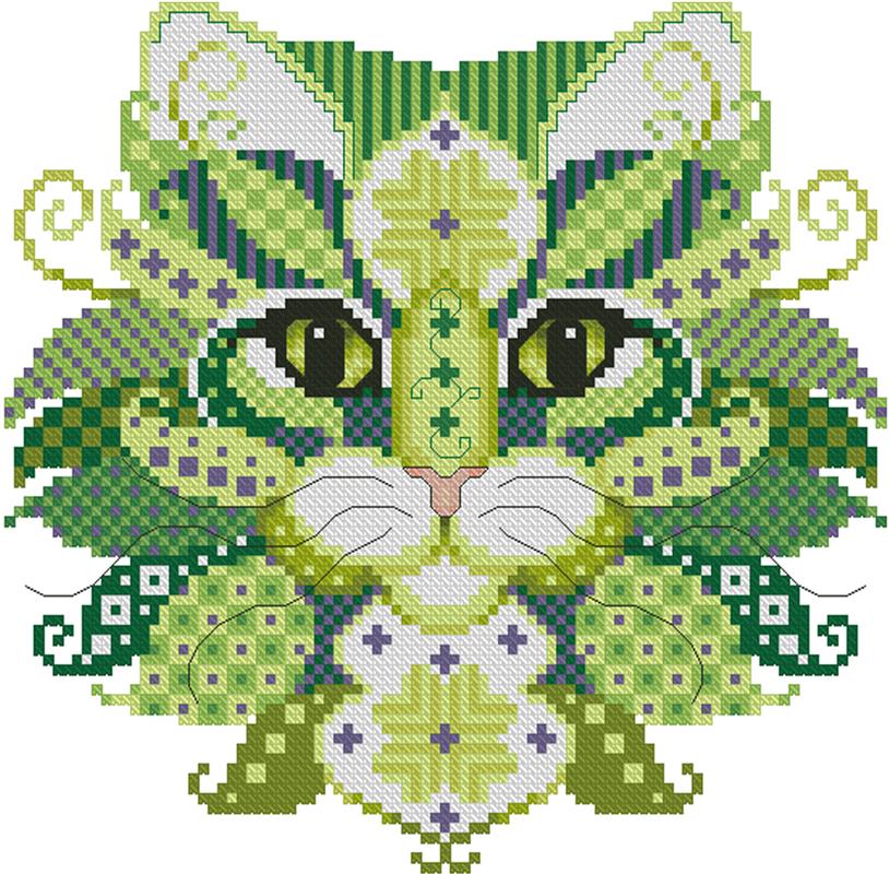 Colorful Cats Emerald